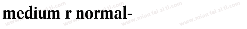 medium r normal字体转换